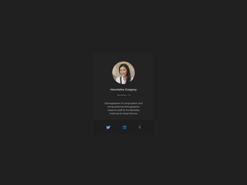profile card