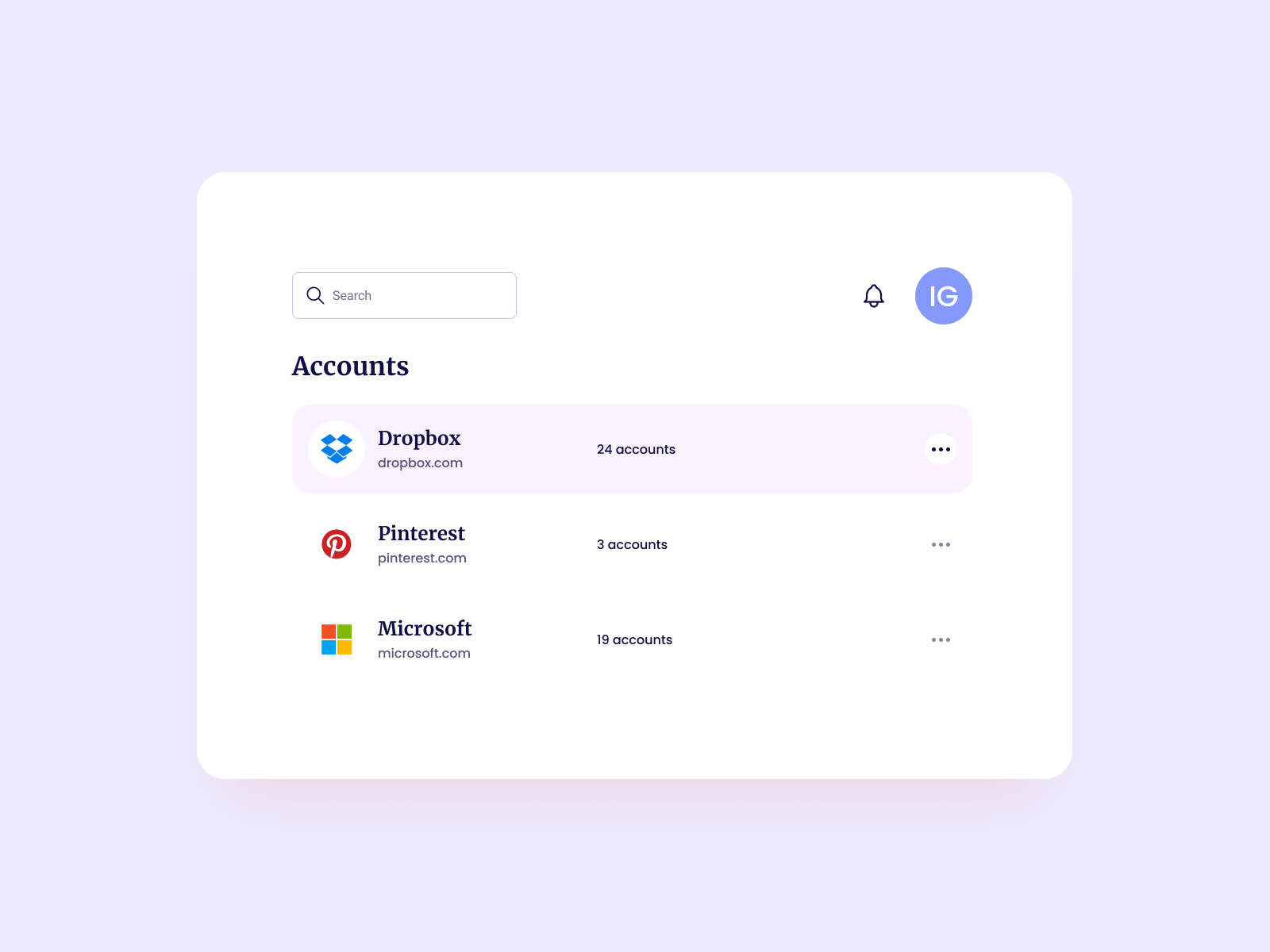 list table apps