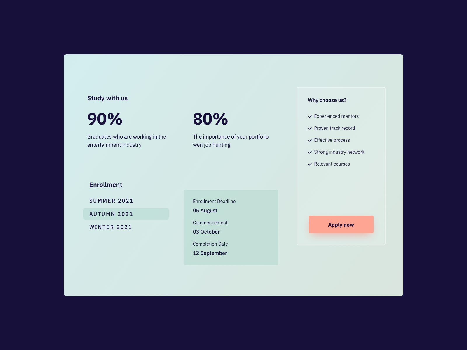 website section