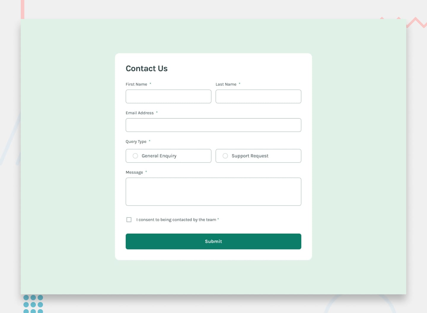 contact form